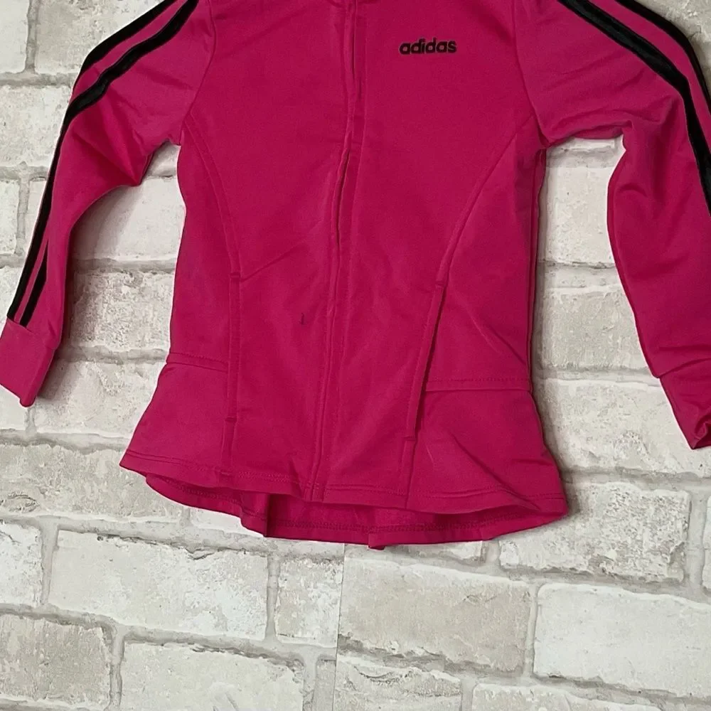 Adidas Kids Hot Pink & Black Track Jacket Size 3T